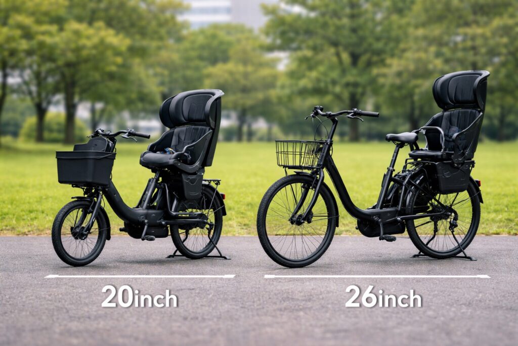 20インチと26インチ比較のイメージ画像