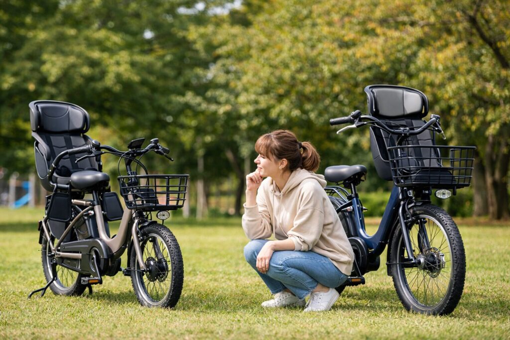 電動自転車20インチと24インチどっちが子乗せ向き？のイメージ画像