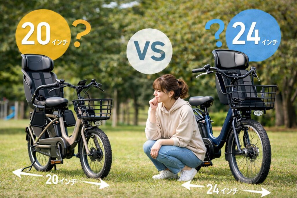 電動自転車は20インチと24インチどっちを選ぶ？のイメージ画像