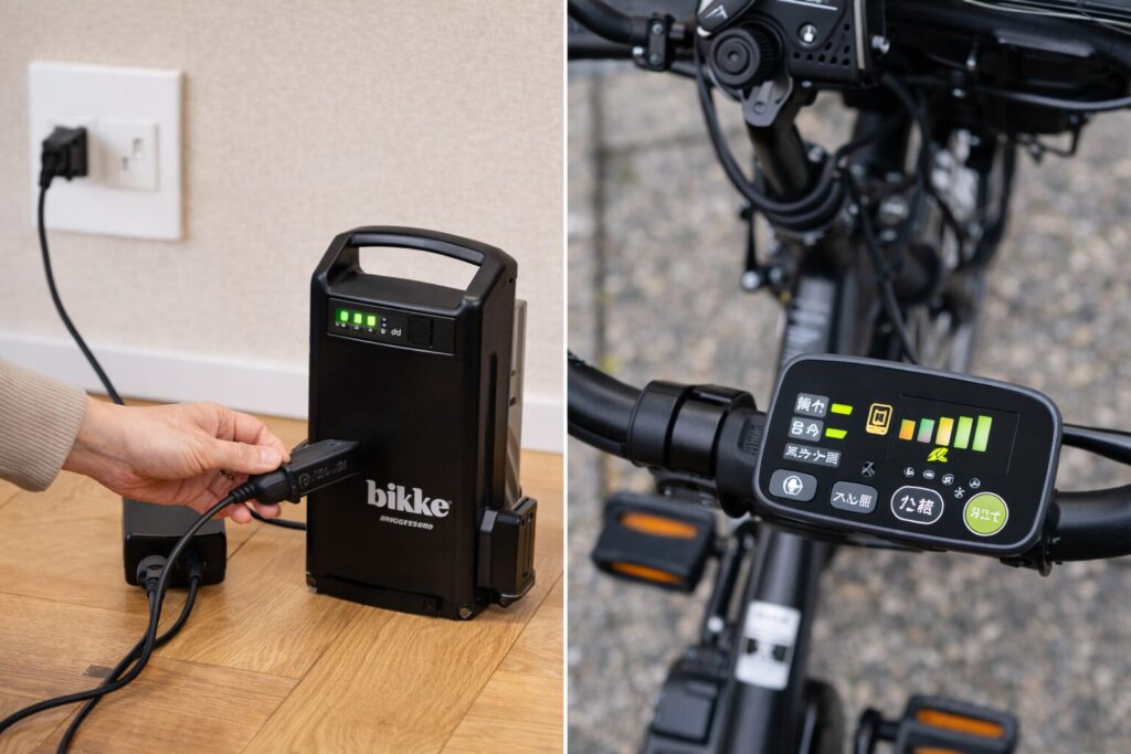 ビッケモブddの充電と自動充電のイメージ画像