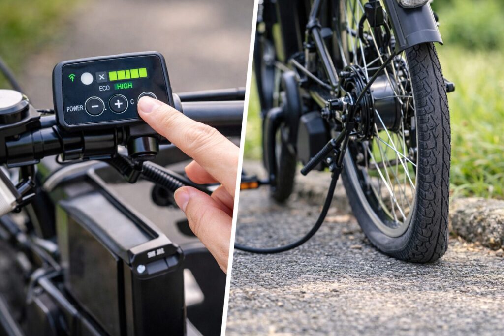 電動自転車バッテリー消費と空気圧の関係のイメージ画像