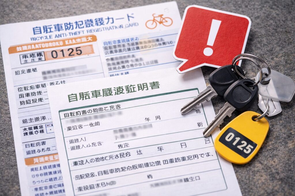 防犯登録と譲渡書類の注意点のイメージ画像