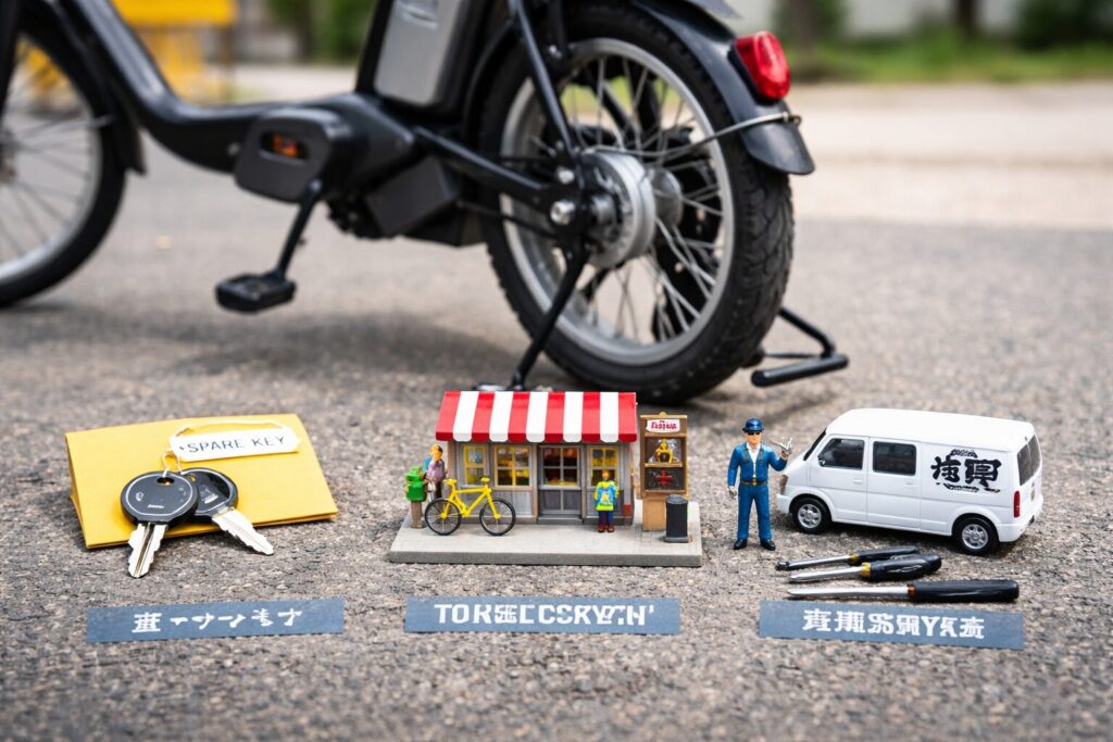 電動自転車の鍵を無くした時の解決策のイメージ画像