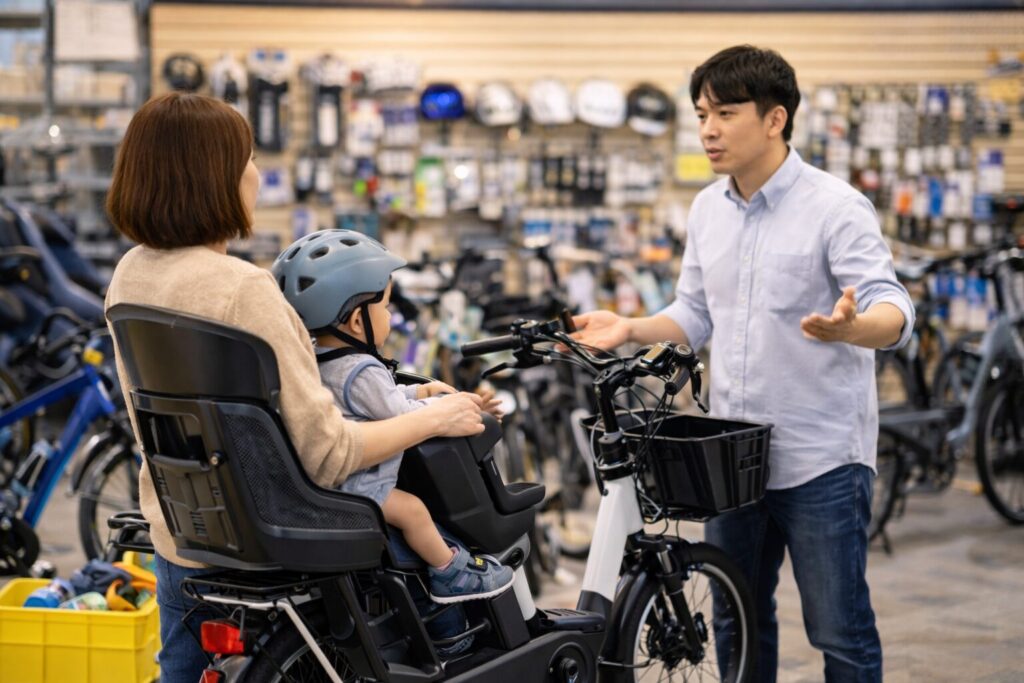 子乗せ電動自転車はどこで買う？のイメージ画像