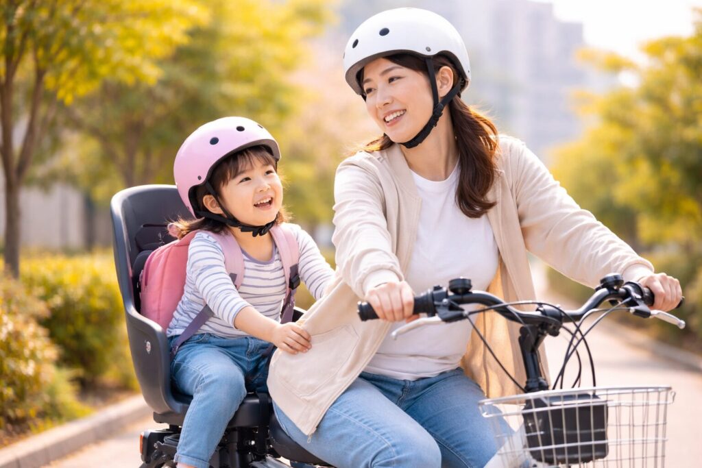 子乗せで電動自転車はどれくらい楽？のイメージ画像