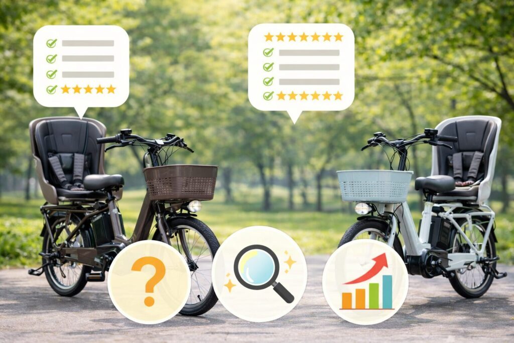 子ども乗せ電動自転車比較での強みのイメージ画像