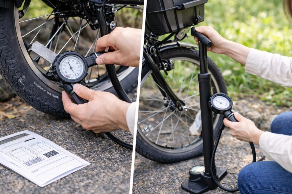 空気圧ゲージ使い方のイメージ画像