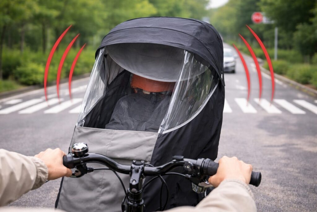 前乗せで注意すべき視界問題のイメージ画像