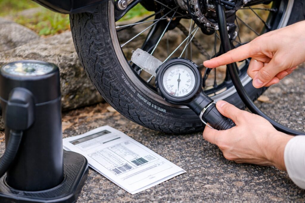 空気圧適正値と確認方法のイメージ画像