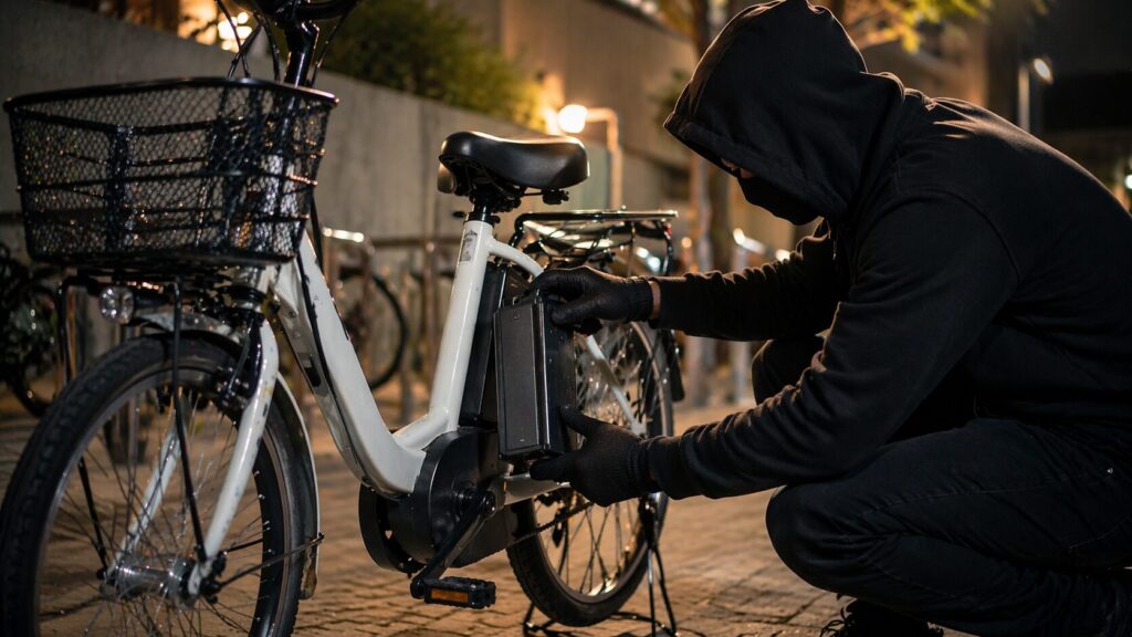 電動自転車バッテリー盗難はなぜ起きるのかのイメージ画像