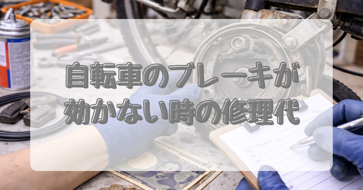 自転車のブレーキが効かない時の修理代