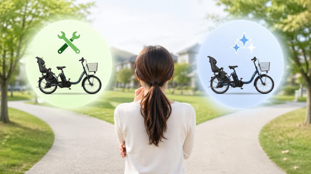 電動自転車買い替えか修理かの結論のイメージ画像