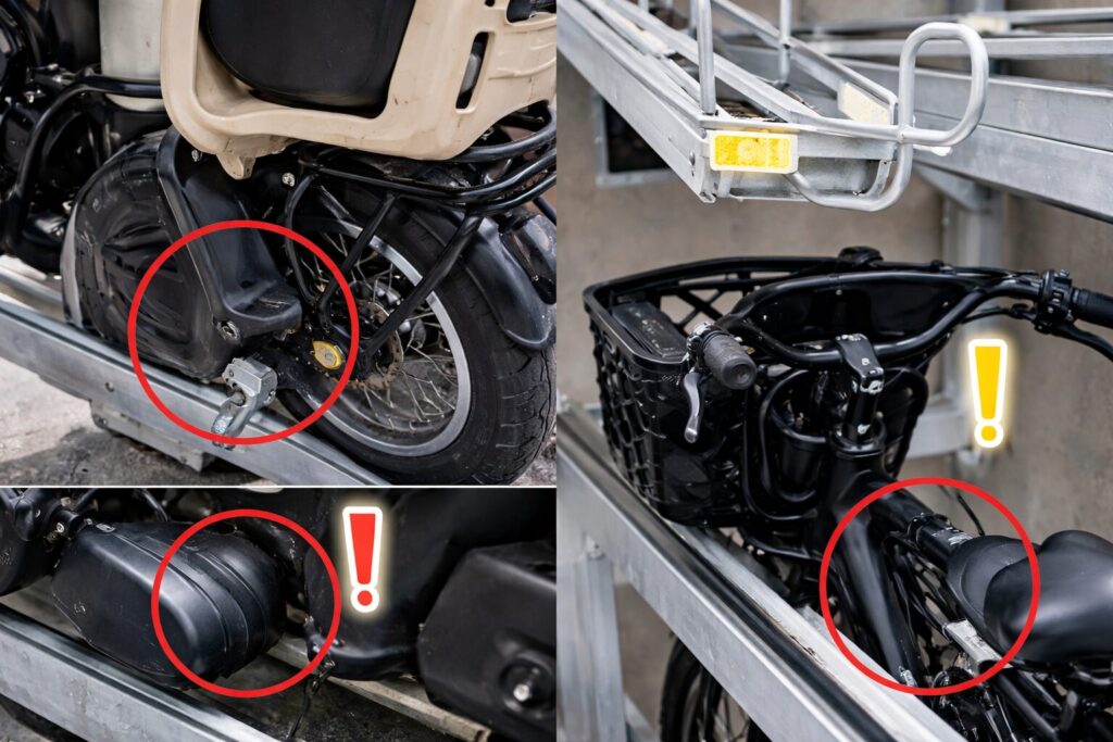 子乗せ電動が入らない干渉の原因のイメージ画像