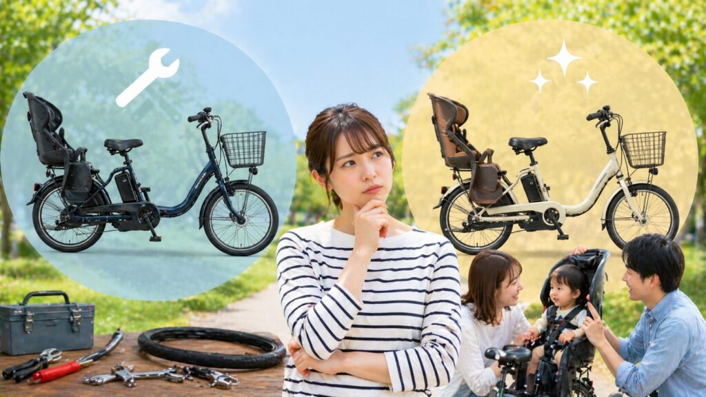 子乗せ電動自転車買い替えか修理かのイメージ画像