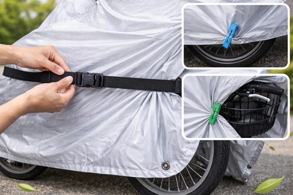 めくれ防止と正しいかけ方のイメージ画像