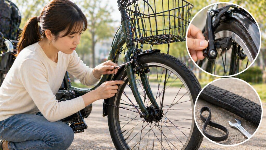 タイヤ交換とブレーキのイメージ画像