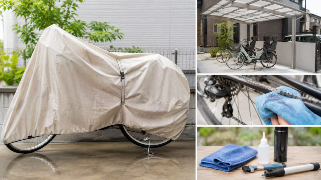 自転車の雨ざらし対策と保管法のイメージ画像