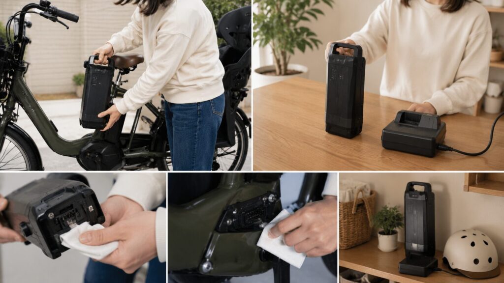 電動自転車のバッテリーを毎回外す実践ポイントのイメージ画像
