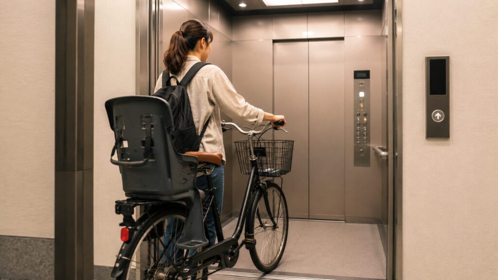 自転車はエレベーターは使ってもいい?のイメージ画像