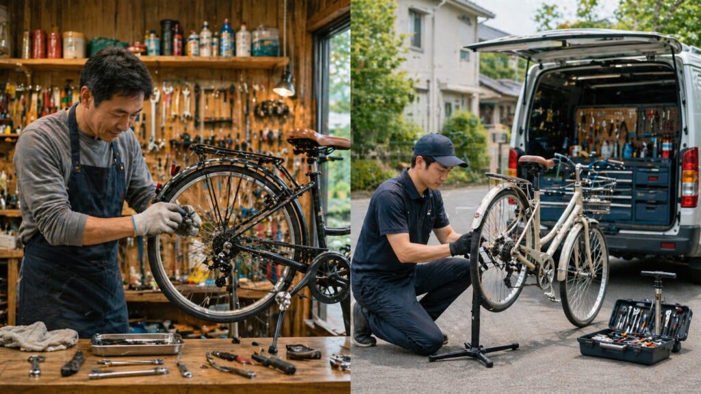 個人店と出張修理はどちらが安いのイメージ画像