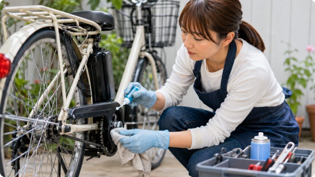 自転車キーキー音の直し方と予防策のイメージ画像
