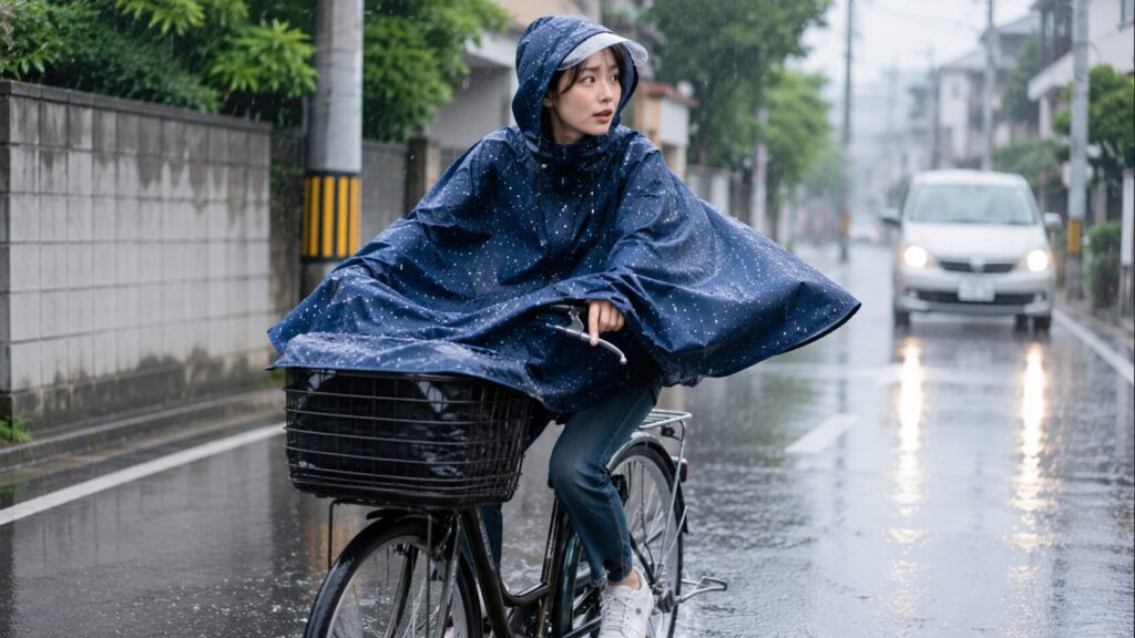 自転車でポンチョが危ないといわれる理由のイメージ画像
