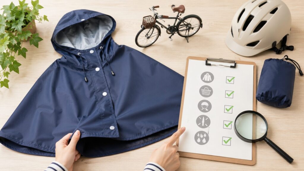 その自転車ポンチョは危ない?!安全な選び方のコツのイメージ画像