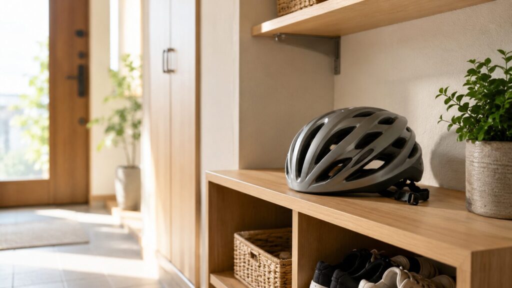 自転車ヘルメットはどこに置くのが正解かのイメージ画像