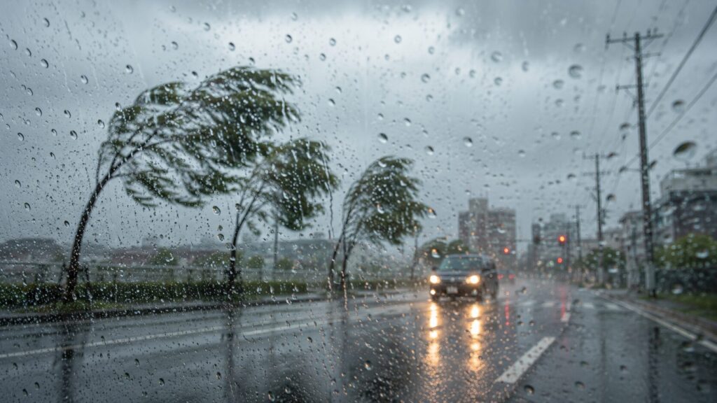 大雨や強風の日の判断基準の意めーj画像