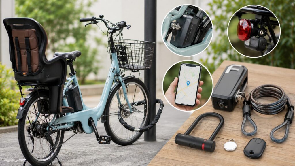 電動自転車の盗難防止を徹底する方法のイメージ画像
