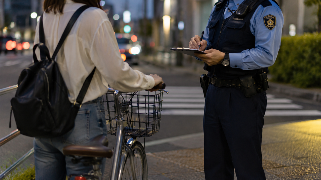 自転車のライトは何時からと罰則のイメージ画像